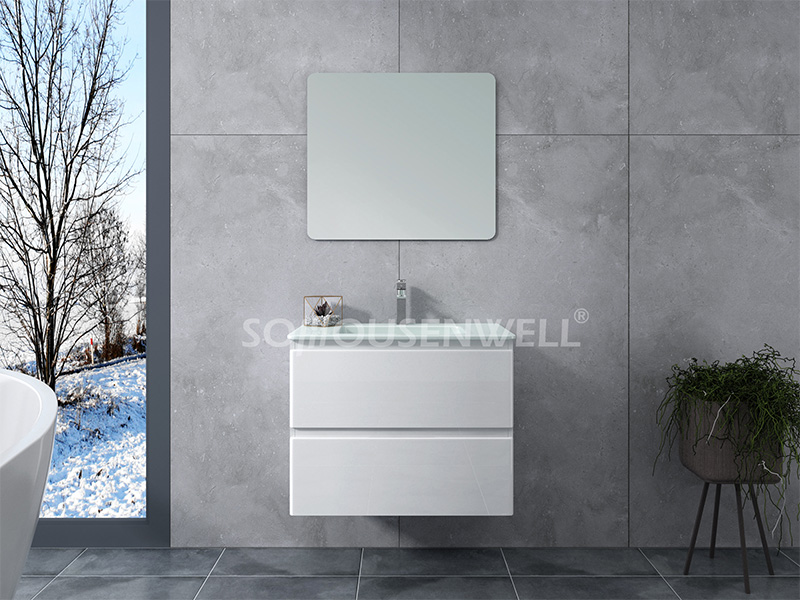 Cam-750 Space saving wall mounted bathroom cabinet single basin bathroom vanity