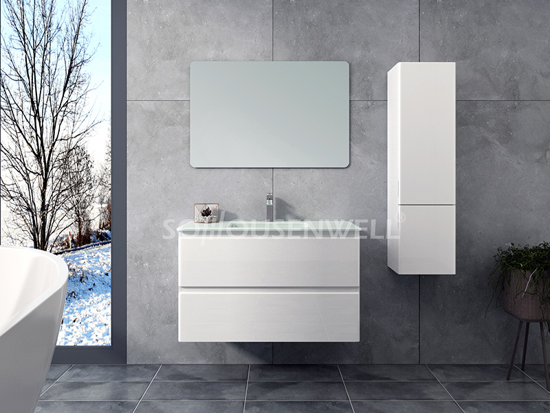 Cam-900 Space saving wall mounted bathroom cabinet single basin bathroom vanity