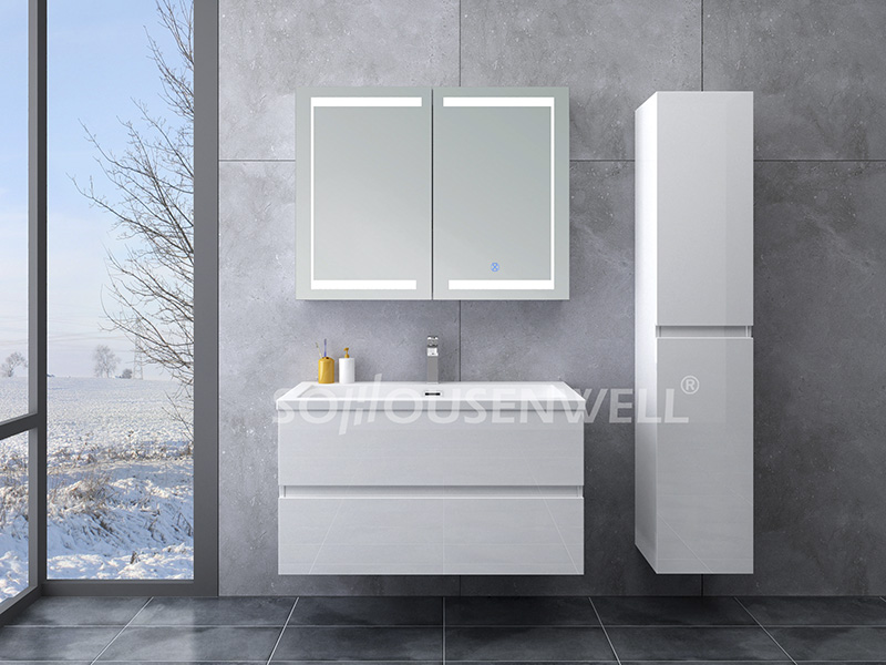 HS-E1915 Housen bathroom washbasin cabinet wall mounted copper free mirror
