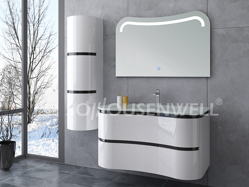 HS-E1933 PVC bathroom cabinet bathroom furniture  bathroom vanity with mirror