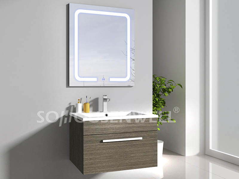 HS-E1943 Best selling white MDF bathroom cabinet wall hung bathroom vanity