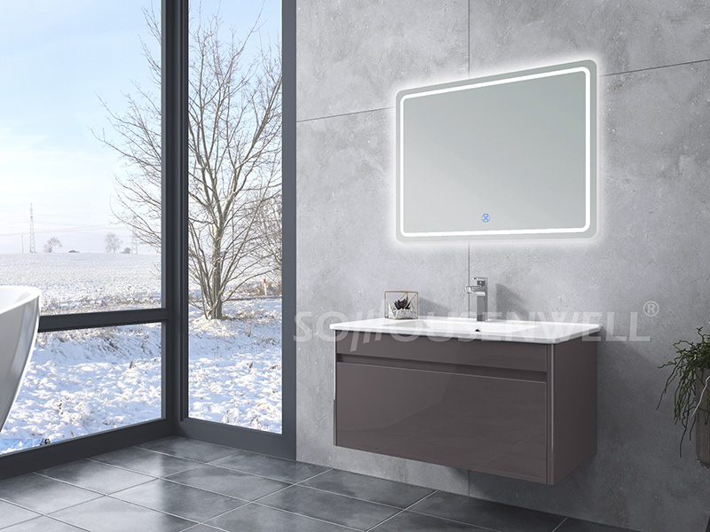 HS-E1959 Home furniture bathroom cabinet bathroom vanity sets with LED mirror