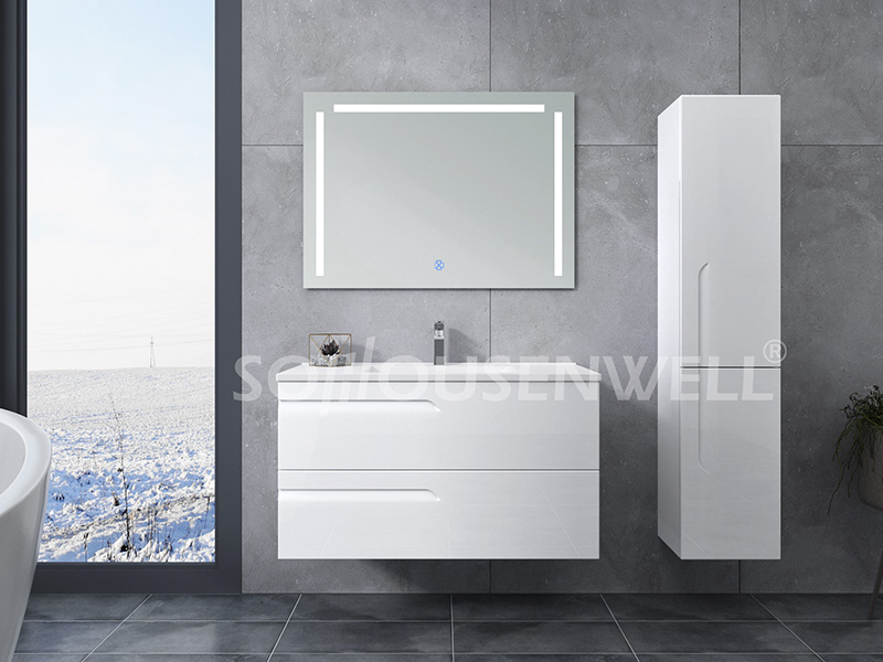 HS-E1965 Large bathroom vanity wall mounted LED mirror bathroom cabinets