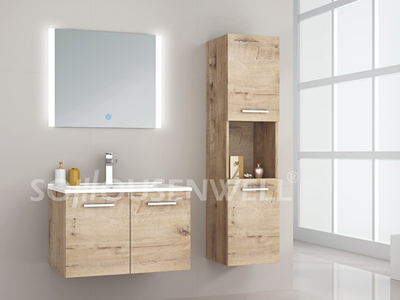 HS-E1984 Cheap new design bathroom vanity  LED bathroom mirror cabinet