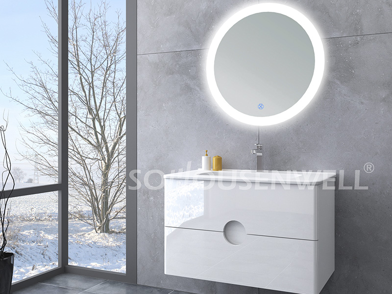 HS-E1985 Modern bathroom lighted mirror cabinet bathroom vanity cabinets wall mounted