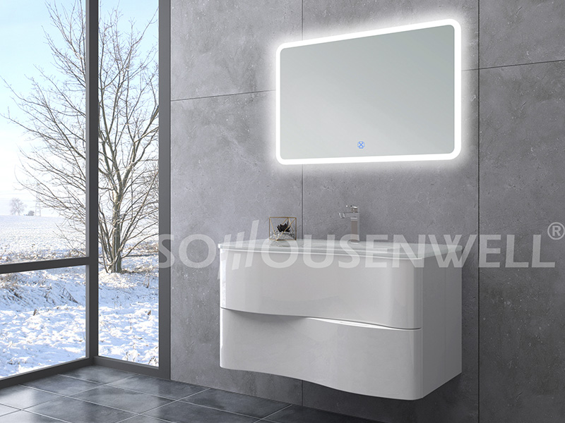 HS-E1999 New design bathroom vanity cabinets luxury PVC bathroom cabinet with sink