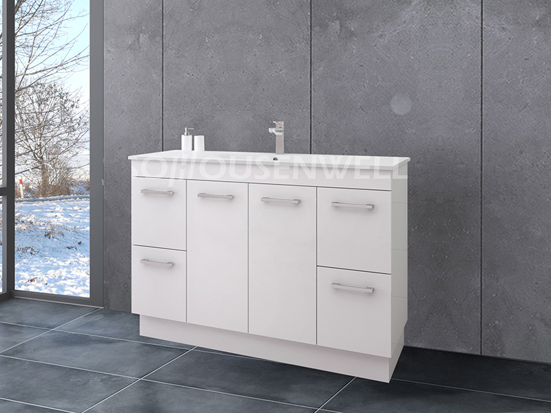 Mia 1200s Hot White Bathroom, White Bathroom Vanity Set With Mirror