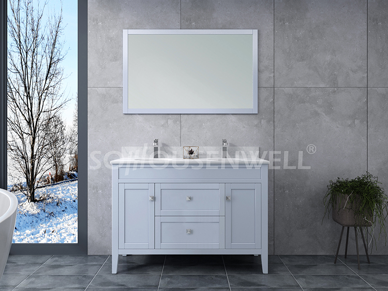 Sam-1200SD Bathroom cabinet solid wood vanity bathroom vanity toilets furniture
