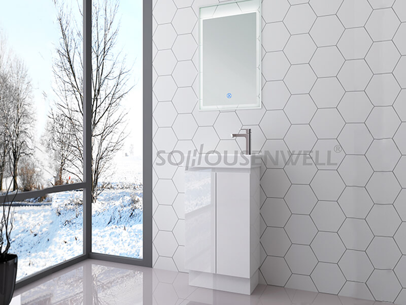 Y18-400 Washroom modern bathroom vanity bathroom LED mirror cabinets
