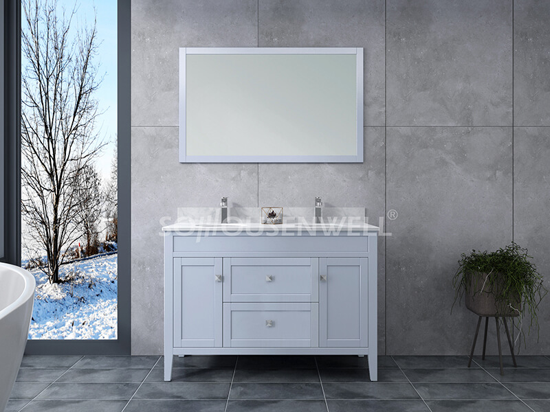 Sam-1200SD Bathroom cabinet solid wood vanity bathroom vanity toilets furniture
